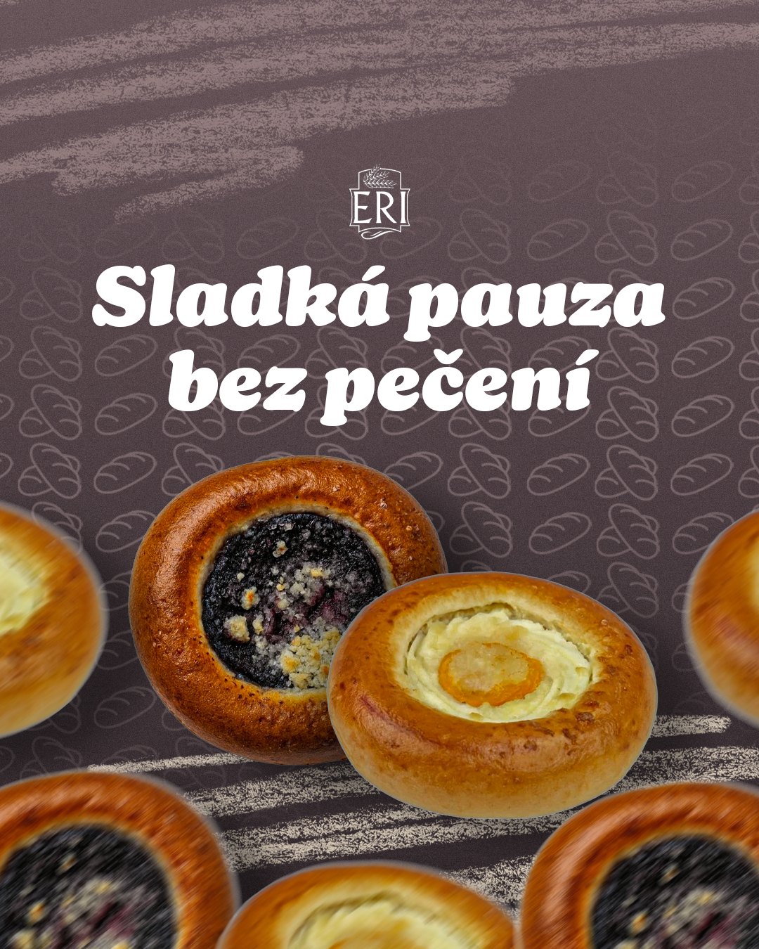Sladká rada produktov — koláče v teplom, chuťovom podaní.