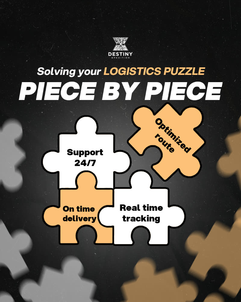Logistika ako puzzle: podpora 24/7, optimalizovaná trasa, sledovanie v reálnom čase.