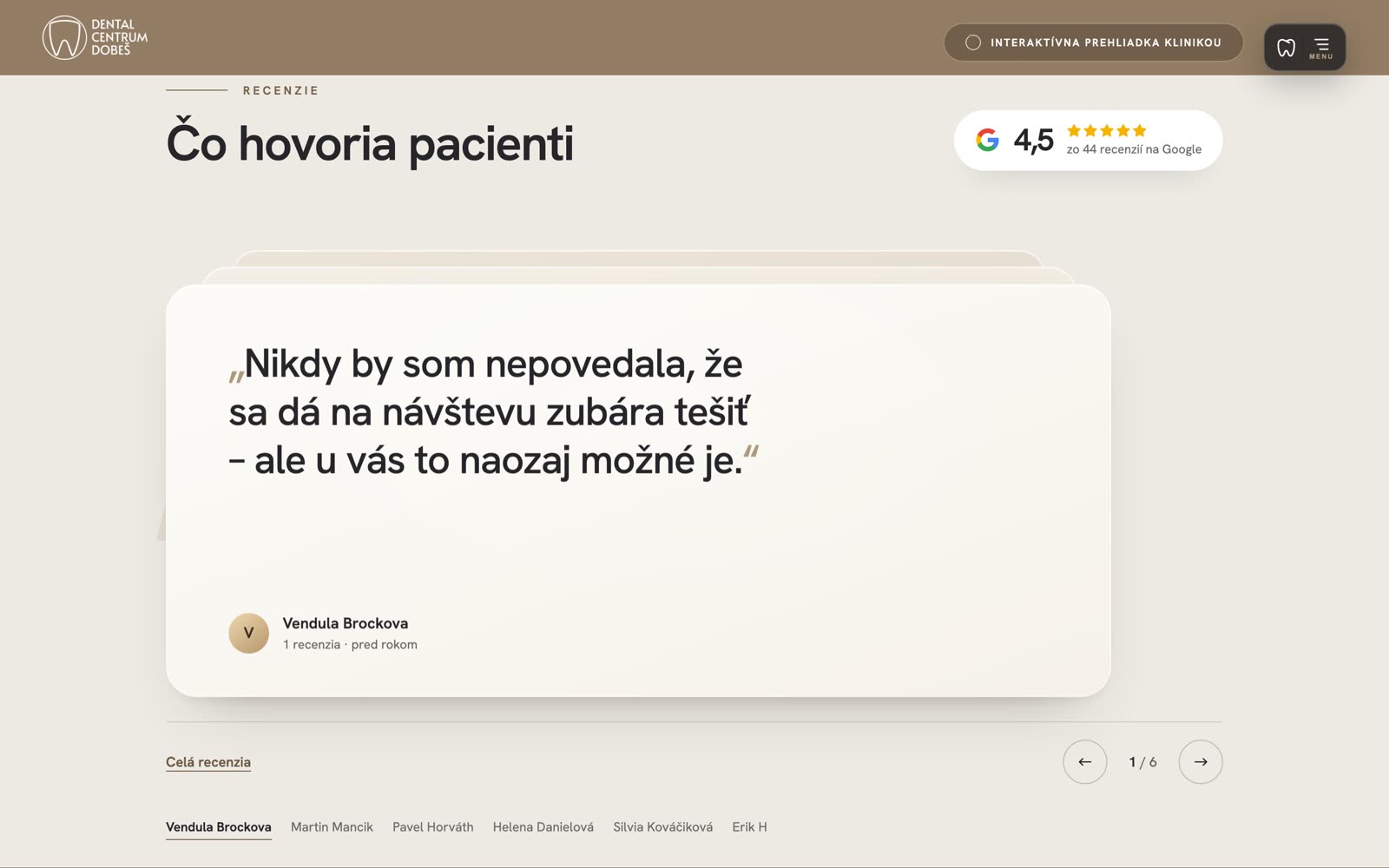 Recenzie pacientov z Googlu