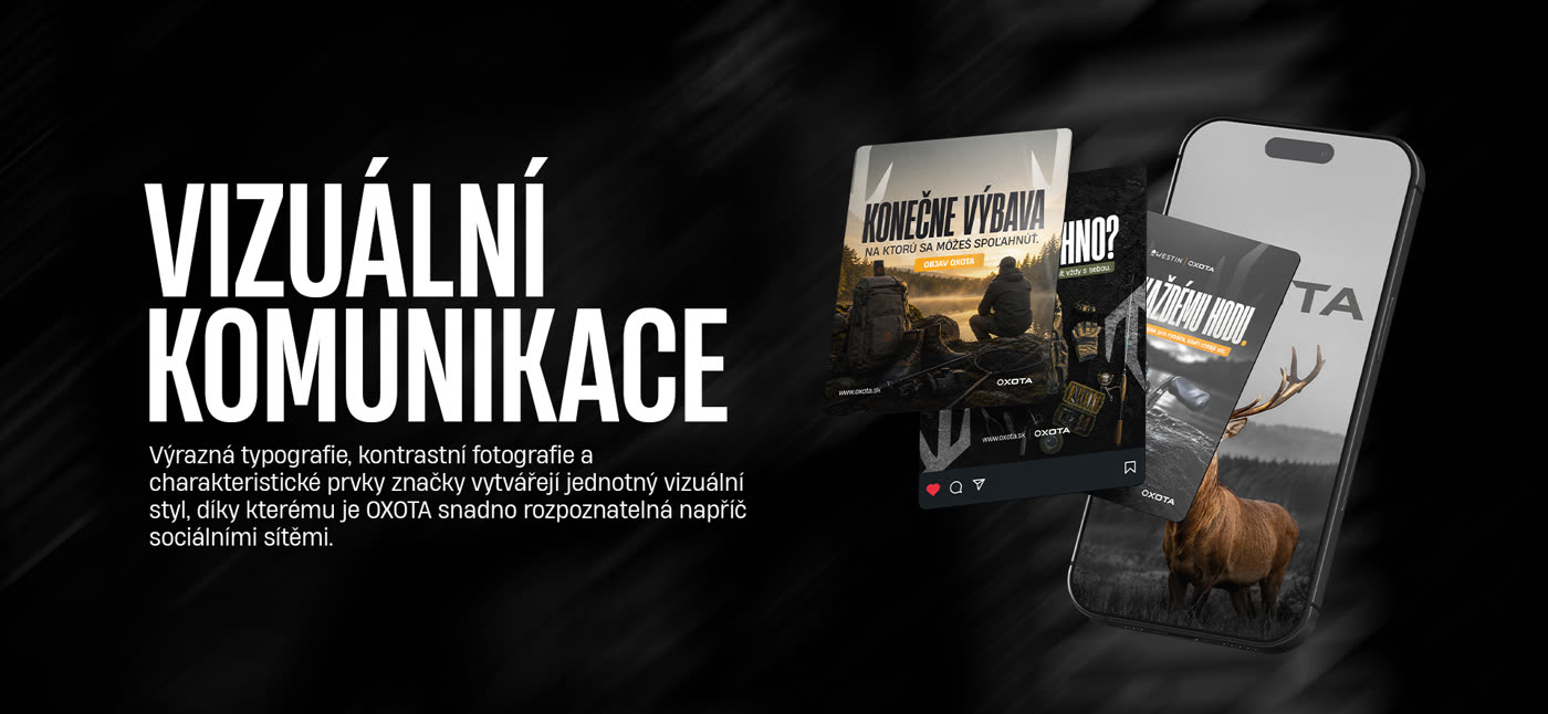 Výrazná typografia a kontrastná fotografia. Značka je rozpoznateľná aj vtedy, keď logo nie je vidieť.