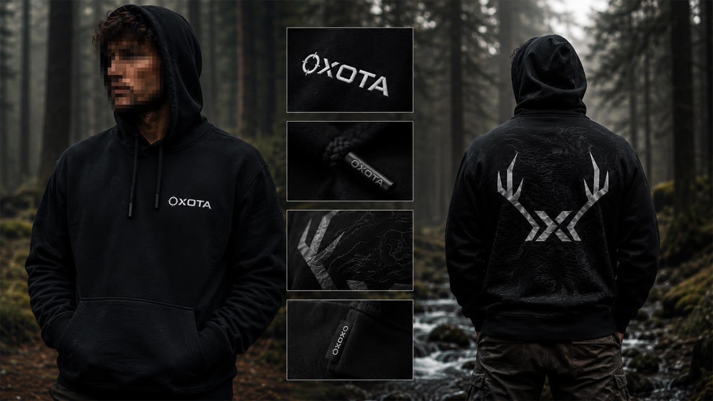 Oblečenie pre tím aj na predaj. Vpredu logotyp, vzadu samotný symbol.