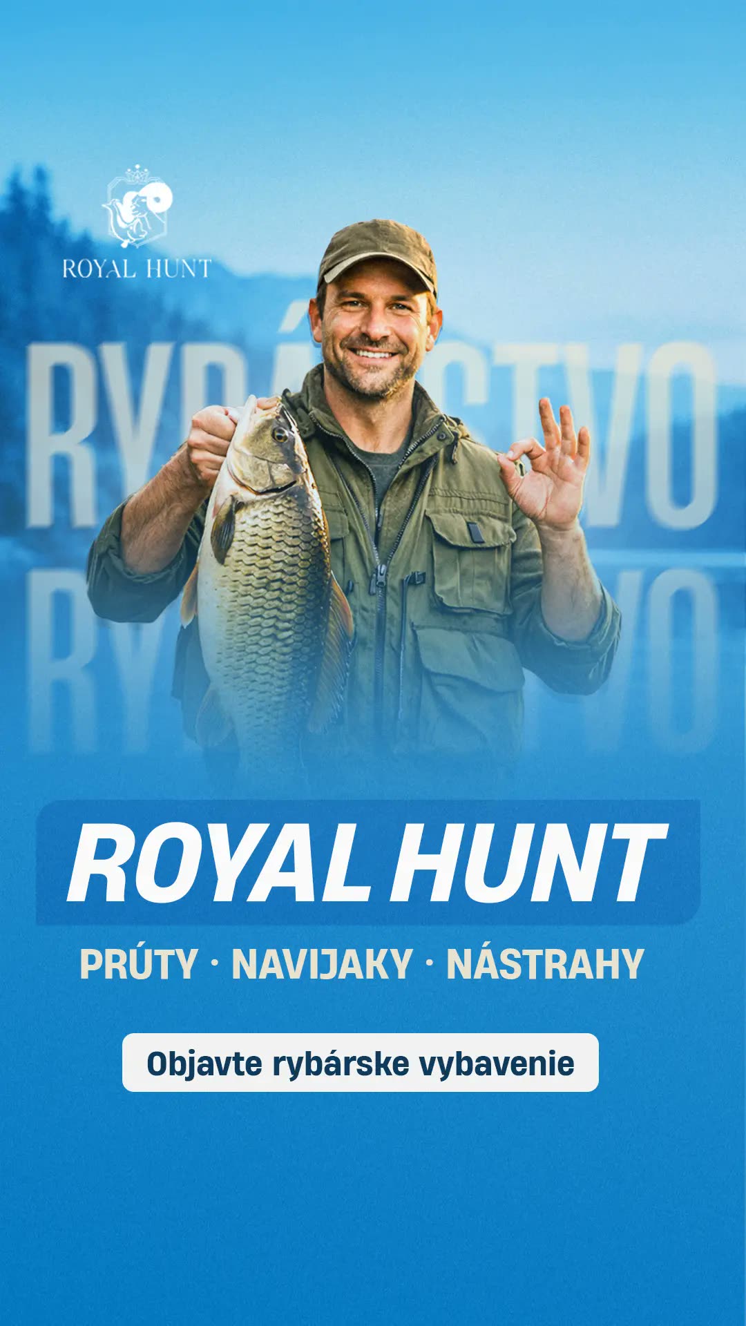 Stories pre rybárov v modrej verzii tej istej kampane.