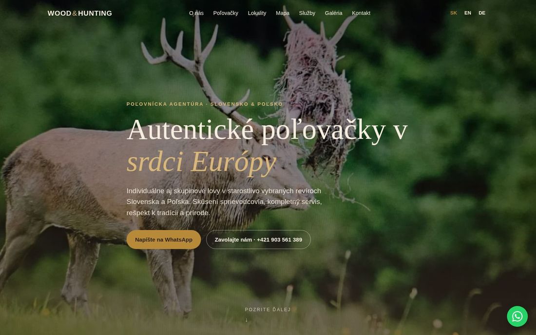 Wood & Hunting: Poľovnícka agentúra — SK / PL / CZ