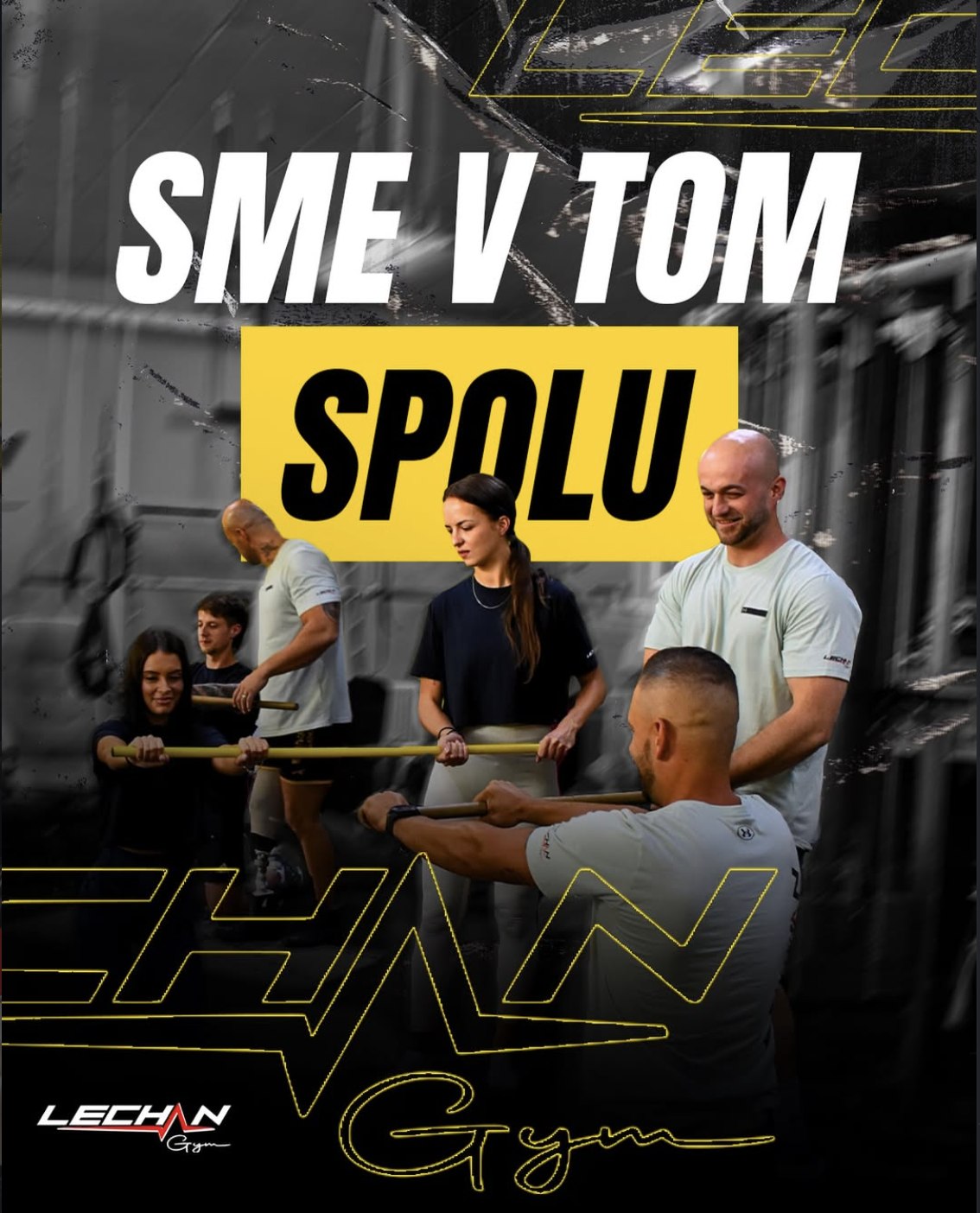 Social media grafika — komunita a spoločné tréningy.
